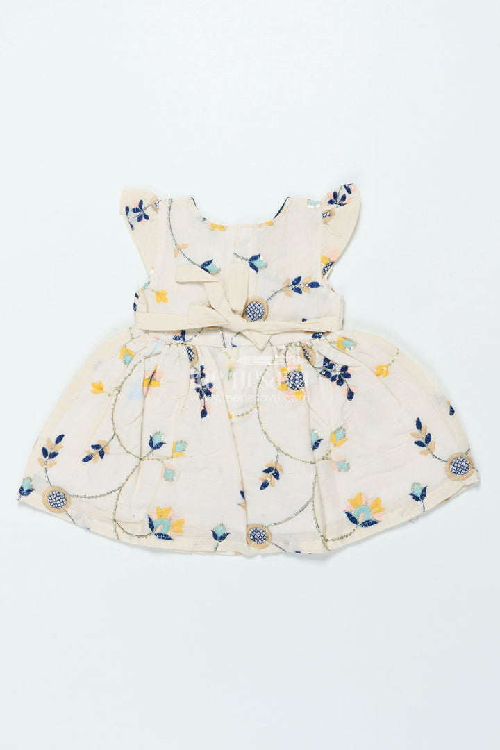 The Nesavu Baby Frocks Embroidered Baby Frock for Traditional Rituals and Birthday Poojas Nesavu Nesavu embroidered baby frock cotton naming ceremonies poojas first birthday functions