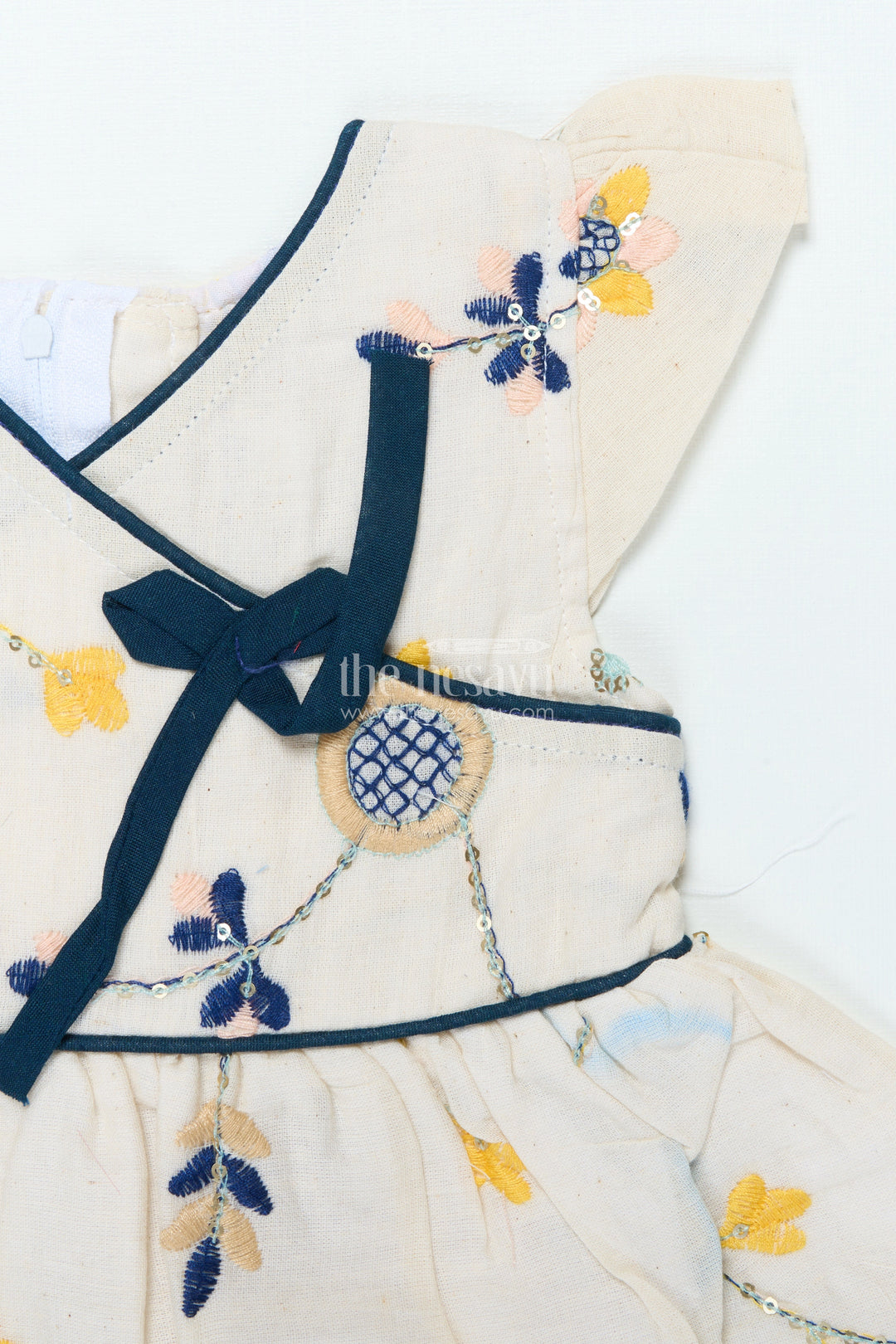 The Nesavu Baby Frocks Embroidered Baby Frock for Traditional Rituals and Birthday Poojas Nesavu Nesavu embroidered baby frock cotton naming ceremonies poojas first birthday functions