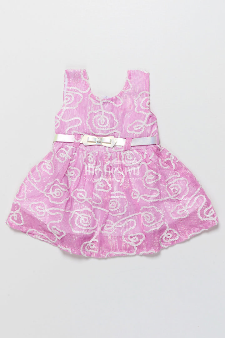 The Nesavu Girls Cotton Frock Embroidered Cotton Frock for Baby Girls for Birthday and Daily Wear Nesavu 14 (6M) / Purple GFC1834C-14 Nesavu embroidered cotton frock baby girls organza overlay party-ready finish