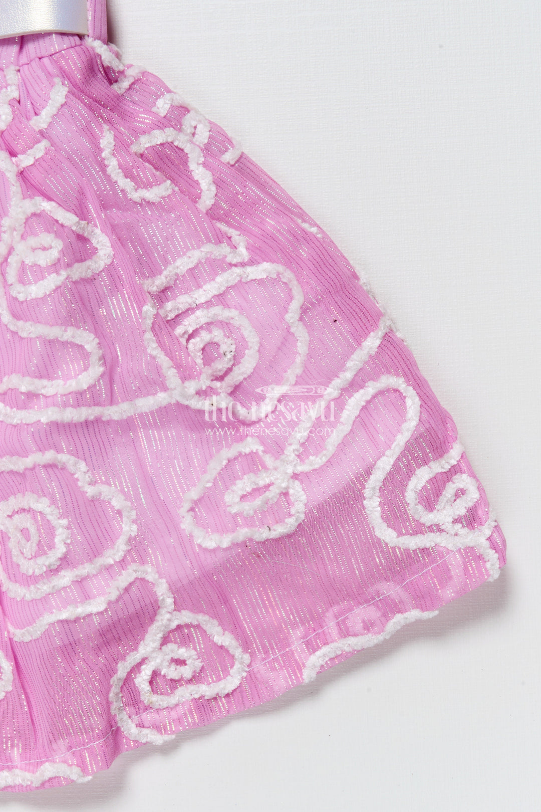 The Nesavu Girls Cotton Frock Embroidered Cotton Frock for Baby Girls for Birthday and Daily Wear Nesavu Nesavu embroidered cotton frock baby girls organza overlay party-ready finish