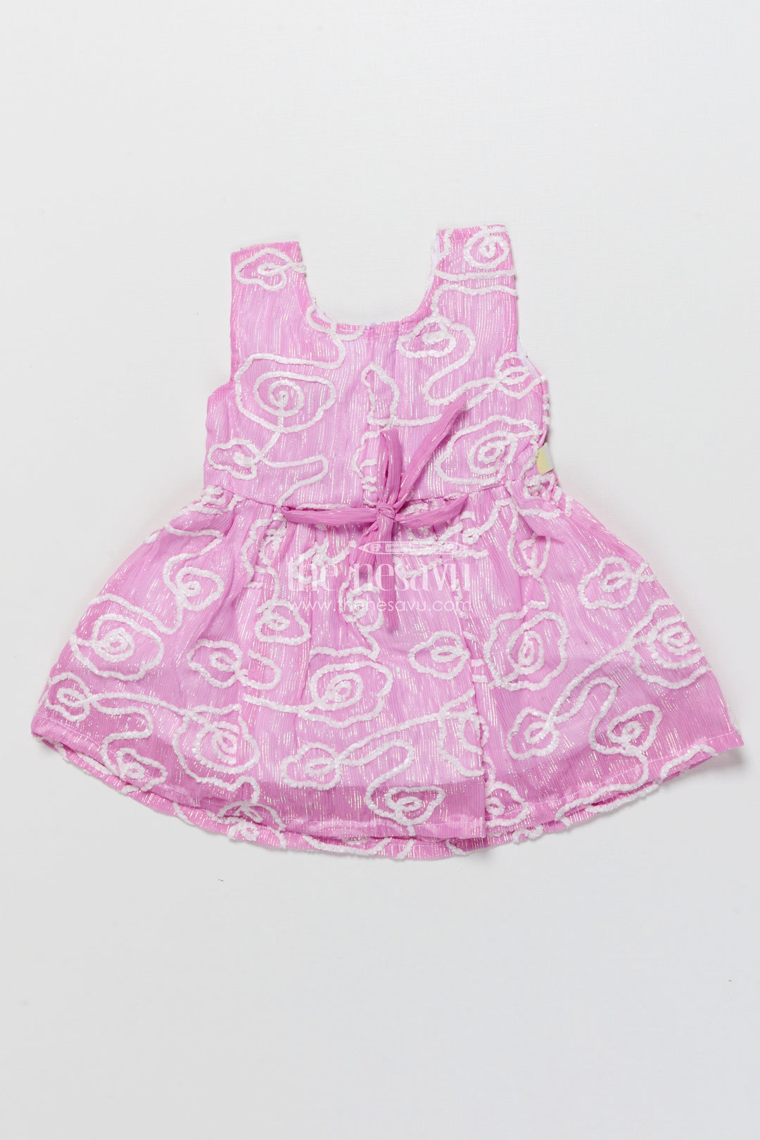 The Nesavu Girls Cotton Frock Embroidered Cotton Frock for Baby Girls for Birthday and Daily Wear Nesavu Nesavu embroidered cotton frock baby girls organza overlay party-ready finish