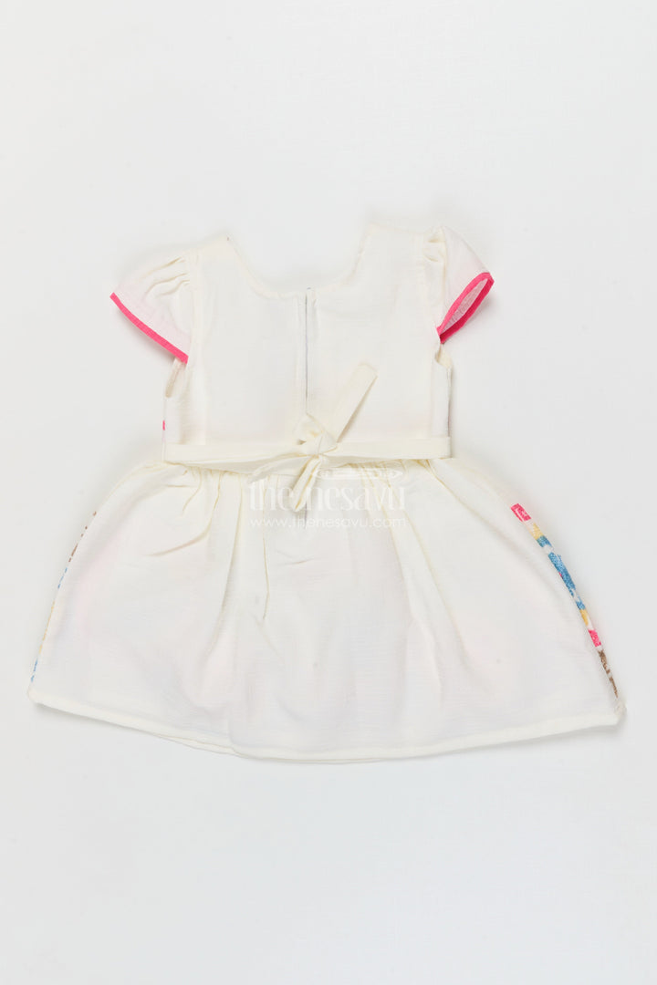 The Nesavu Girls Cotton Frock Embroidered Cotton Frock for Toddler Girls&