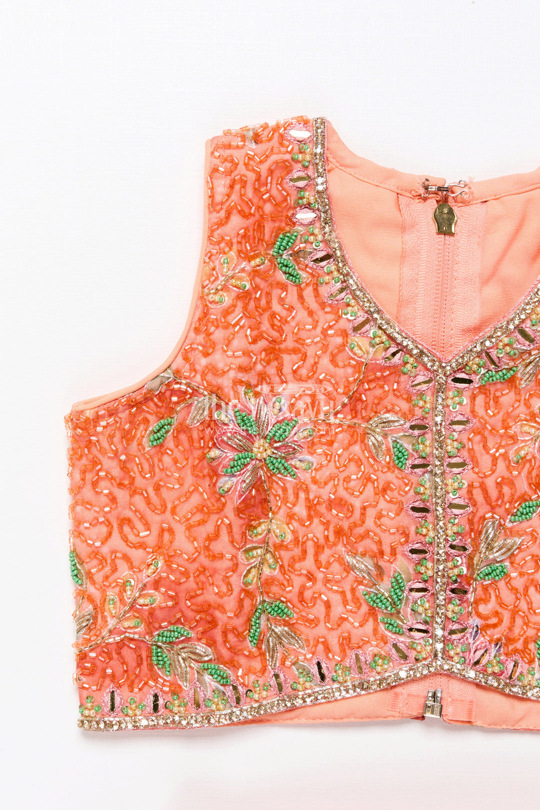 The Nesavu Girls Lehenga Choli Embroidered Lehenga Choli for Baby Girl for Weddings and Family Events Nesavu Nesavu baby girl embroidered lehenga choli floral print weddings festive celebrations