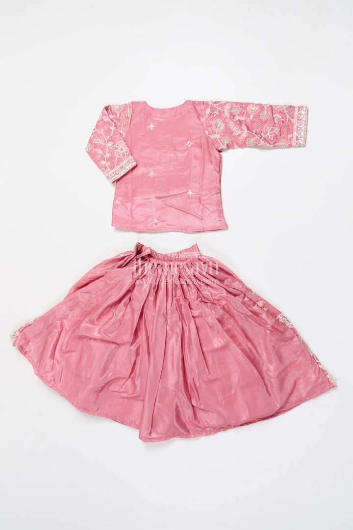 The Nesavu Girls Lehenga Choli Embroidered Lehenga Choli Set for Girls Ideal for Festive Functions Nesavu Nesavu tissue silk lehenga choli embroidery girls perfect birthdays ethnic functions