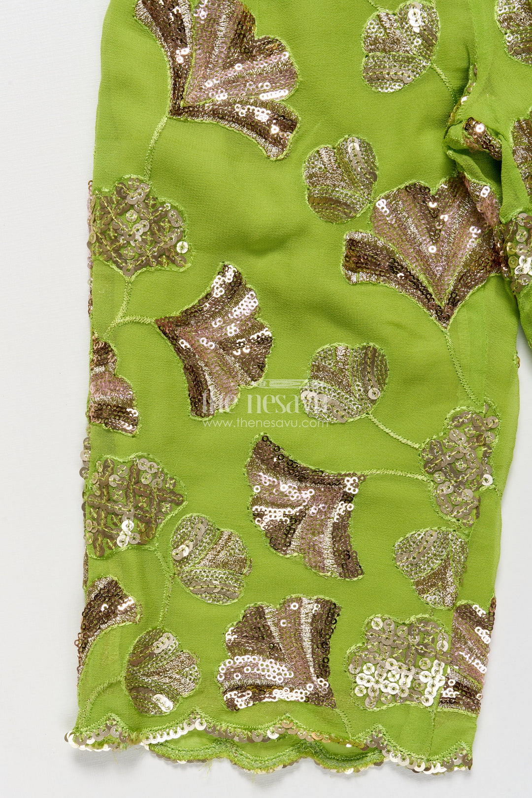 The Nesavu Girls Sharara / Plazo Set Embroidered Sharara Set for Girls Festive and Cultural Wear Nesavu Nesavu sharara set girls viscose silk embroidery perfect cultural functions festive events