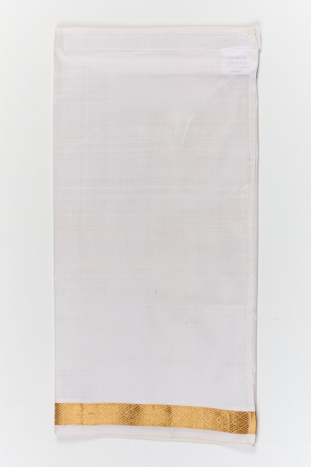 The Nesavu Boys Vesti Ethnic Boys Vesti for Weddings and Cultural Festivities Nesavu 18 (2Y) / White / Silk D058A-18 Nesavu ethnic silk vesti for boys with woven zari border – perfect for weddings and traditional wear