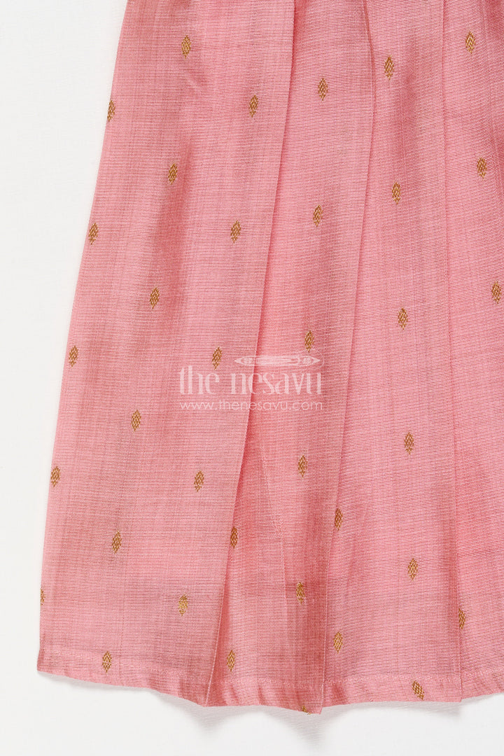 The Nesavu Girls Chanderi Frock Ethnic Chanderi Frock for Toddler Girls for Birthdays and Traditional Events Nesavu Nesavu ethnic chanderi frock for toddler girls for birthday parties and traditional occasions