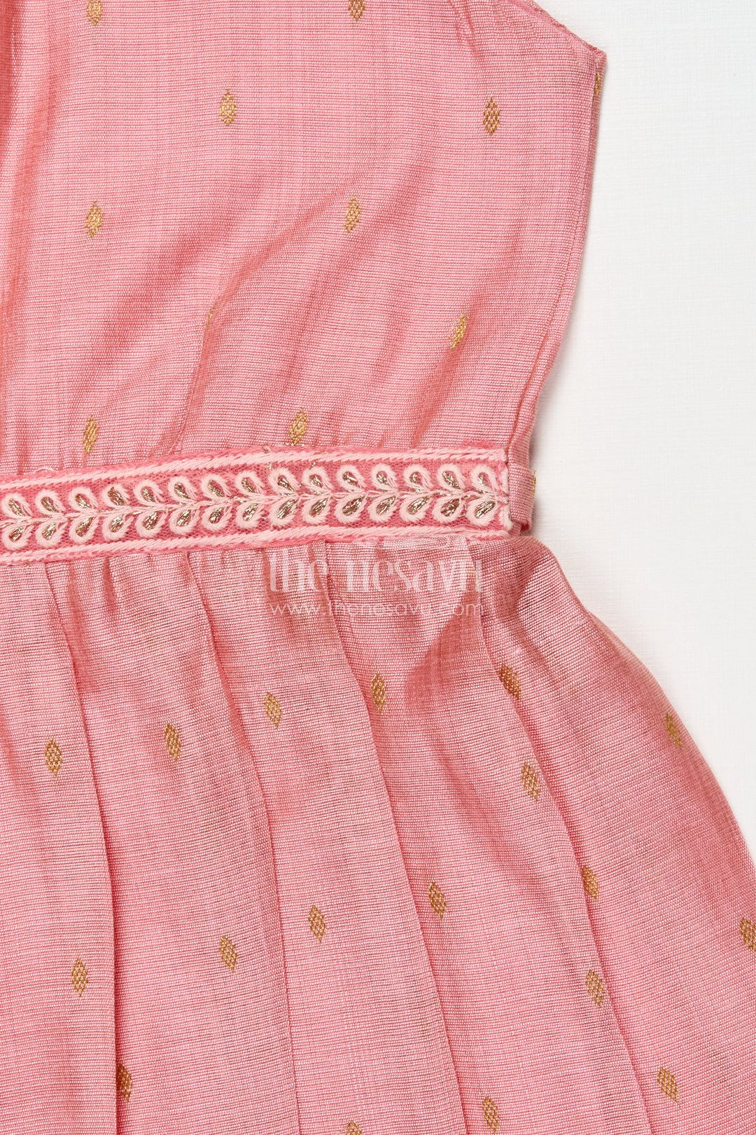 The Nesavu Girls Chanderi Frock Ethnic Chanderi Frock for Toddler Girls for Birthdays and Traditional Events Nesavu Nesavu ethnic chanderi frock for toddler girls for birthday parties and traditional occasions
