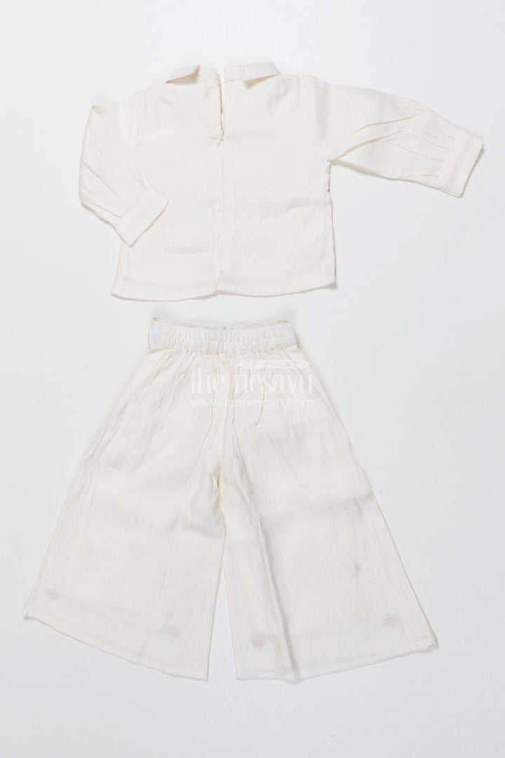 The Nesavu Girls Co-Ord Sets Ethnic Co-Ord Set for Girls with Embroidery and Festive Tassel Detail Nesavu Nesavu girls embroidered co-ord set viscose blend ideal ethnic school events festive occasions