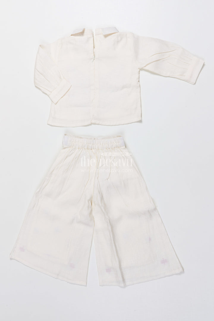 The Nesavu Girls Co-Ord Sets Ethnic Co-Ord Set for Girls with Embroidery and Festive Tassel Detail Nesavu Nesavu girls embroidered co-ord set viscose blend ideal ethnic school events festive occasions