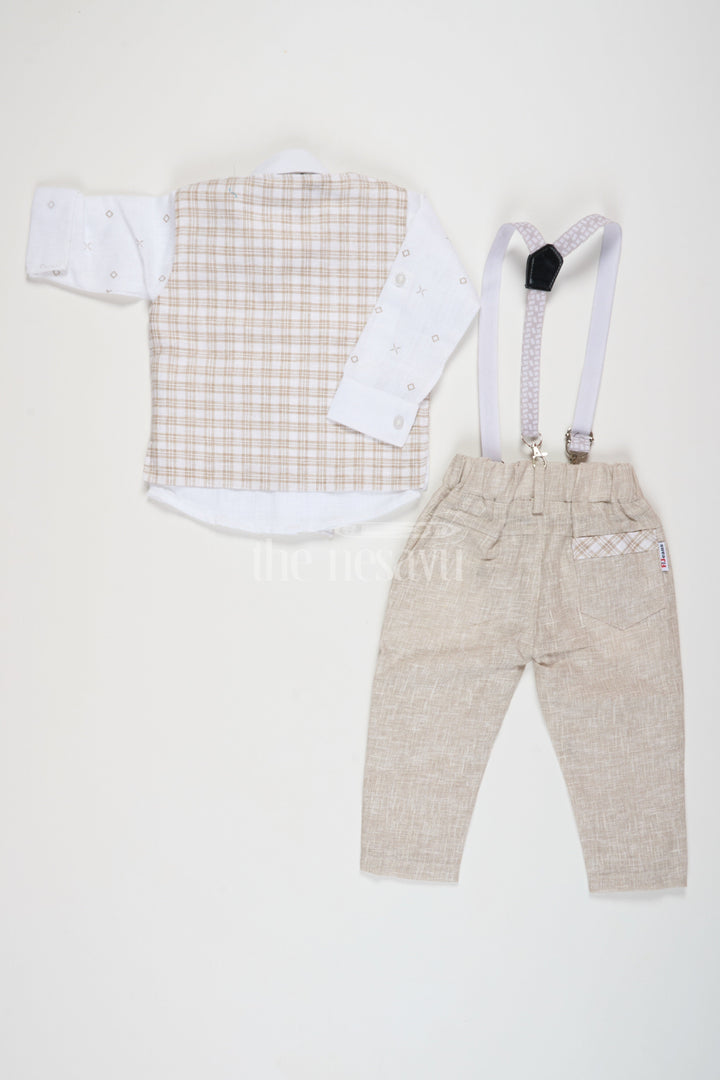 The Nesavu Boys Jacket Sets Ethnic Co-ord Sets with Jacket for Boys in Flax Cotton Blend, Perfect for Traditional Festivities Nesavu Ethnic Co-ord Sets Jacket Boys Flax Cotton Blend Nesavu Perfect Traditional Festivities