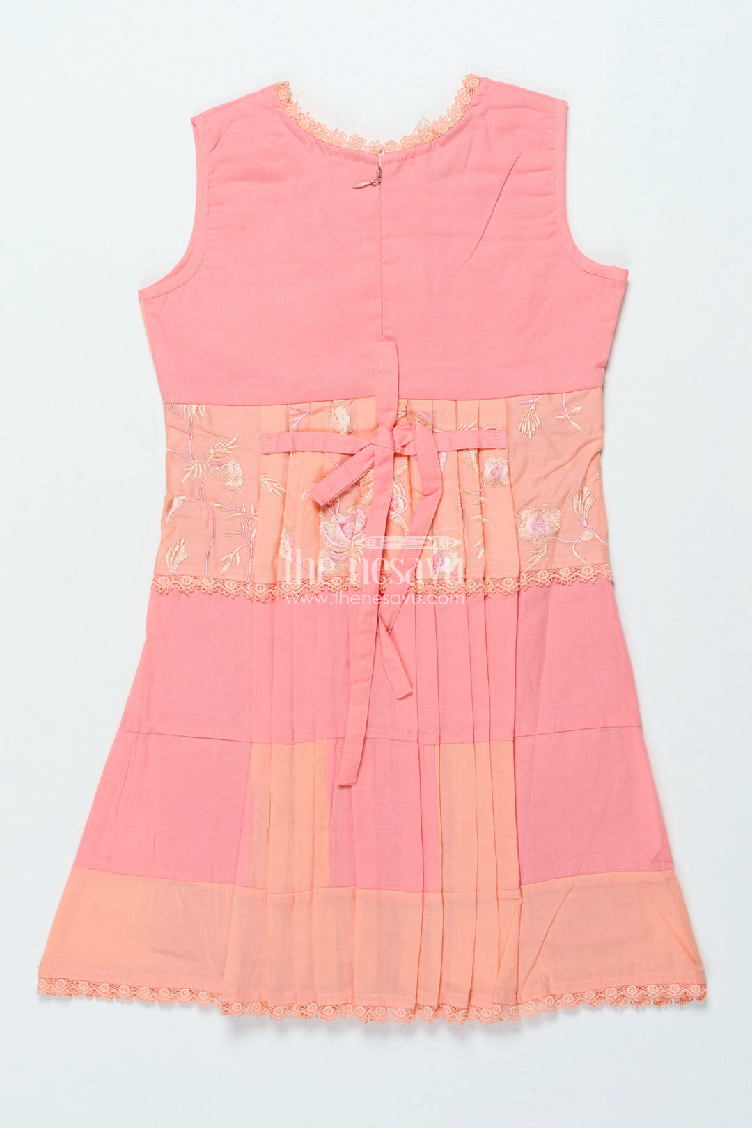 The Nesavu Girls Cotton Frock Ethnic Cotton Frock for Toddler Girls for Birthday and Temple Visits Nesavu Nesavu cotton ethnic frock toddler girls birthdays rituals temple visits