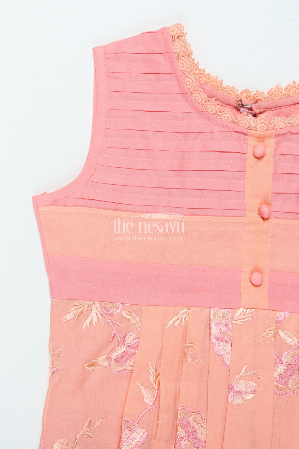 The Nesavu Girls Cotton Frock Ethnic Cotton Frock for Toddler Girls for Birthday and Temple Visits Nesavu Nesavu cotton ethnic frock toddler girls birthdays rituals temple visits