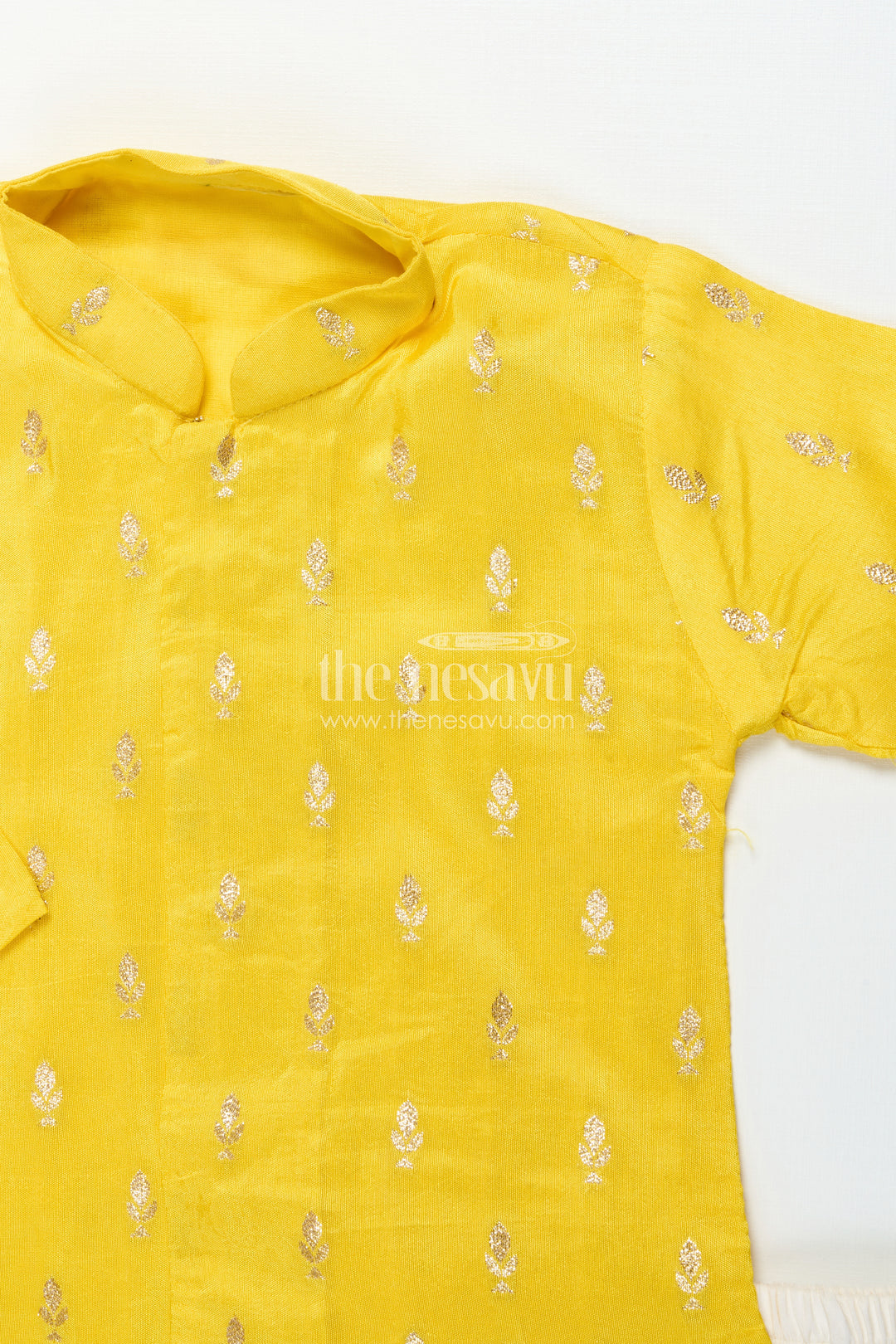 The Nesavu Boys Dothi Set Ethnic Dhoti Kurta Set for Toddler Boys Cultural and Festive Days Nesavu Nesavu toddler boys dhoti kurta set silk blend embroidery festivals cultural events