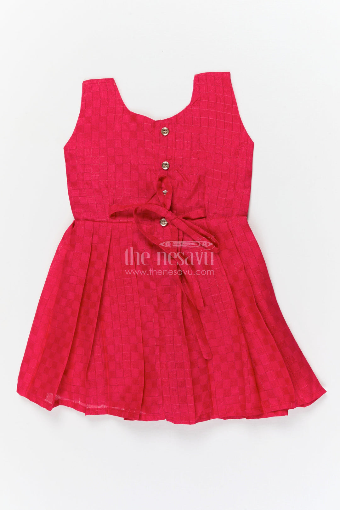 The Nesavu Silk Frock Ethnic Frock for Toddler Girls for Pooja and Birthday Celebrations Nesavu Nesavu ethnic silk frock for toddler girls with brocade waistband – perfect for poojas and birthday functions