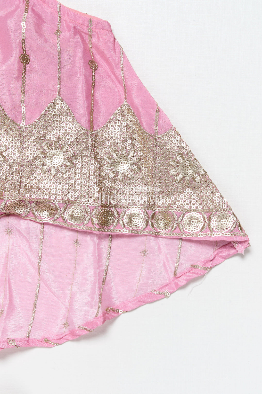 The Nesavu Girls Ethnic Lehenga Ethnic Lehenga Set for Girls with Jacket Top and Festive Flair Nesavu Nesavu ethnic lehenga set jacket-style top multicolor panel skirt girls festive occasions