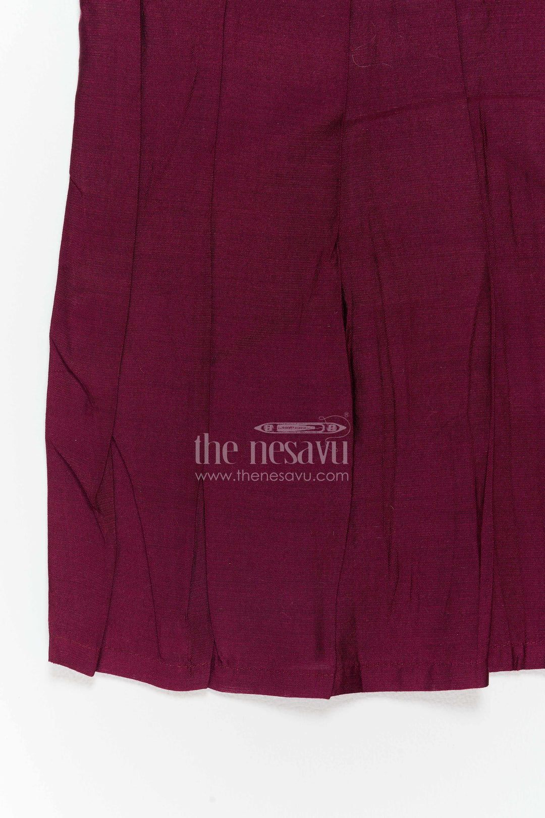 The Nesavu Tie-up Frock Ethnic Tie up Frock with Paithani Motifs for Festive Occasions Nesavu Nesavu Ethnic Tie Up Frock With Paithani Motifs For Festive Occasion