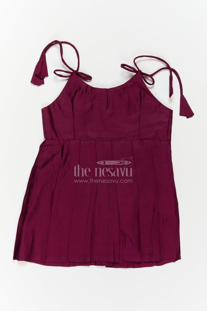 The Nesavu Tie-up Frock Ethnic Tie up Frock with Paithani Motifs for Festive Occasions Nesavu Nesavu Ethnic Tie Up Frock With Paithani Motifs For Festive Occasion