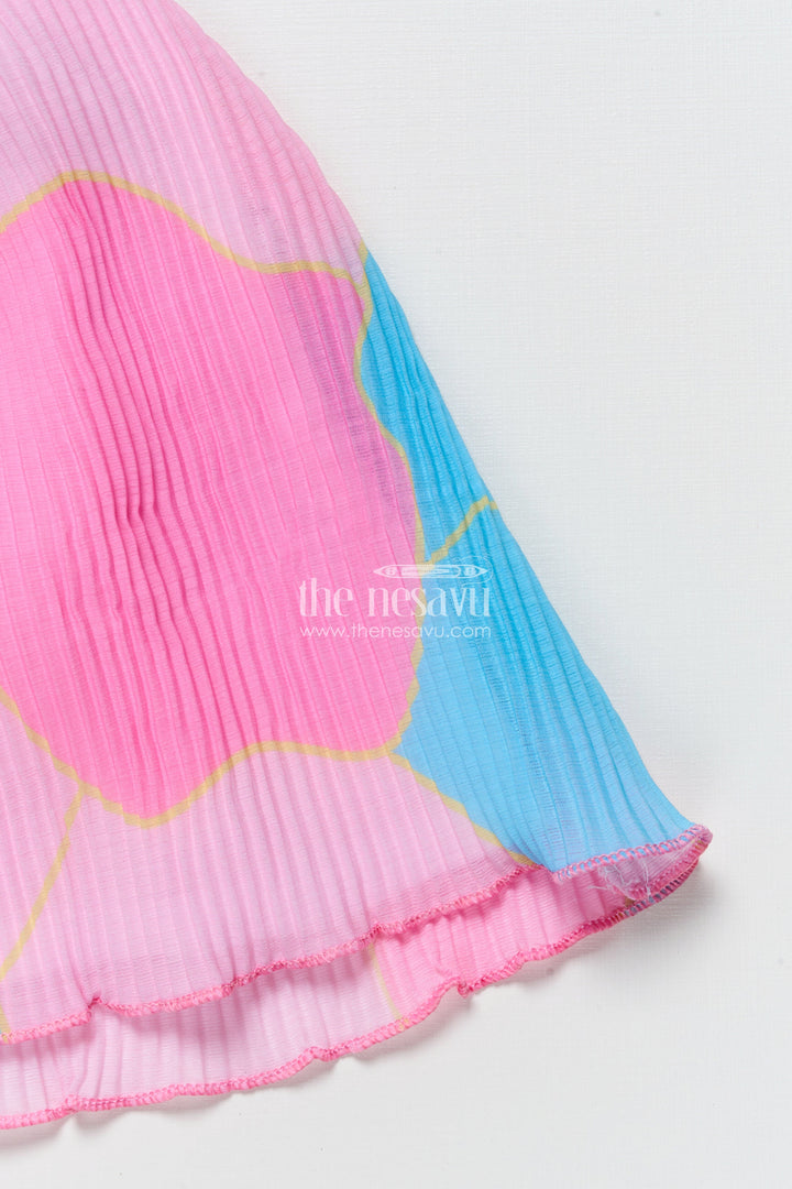 The Nesavu Girls Fancy Frock Fancy Frock for Baby Girls for Birthdays and Festive Celebrations Nesavu Nesavu fancy frock baby girls digital floral print butterfly detail parties