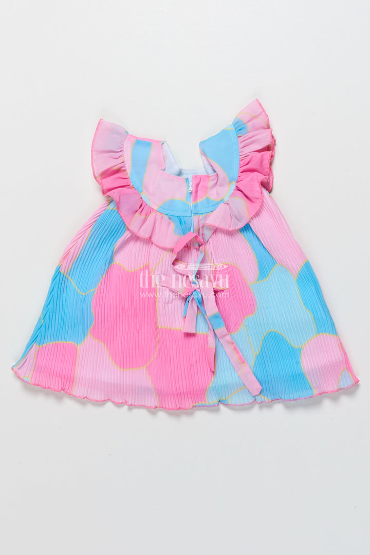 The Nesavu Girls Fancy Frock Fancy Frock for Baby Girls for Birthdays and Festive Celebrations Nesavu Nesavu fancy frock baby girls digital floral print butterfly detail parties