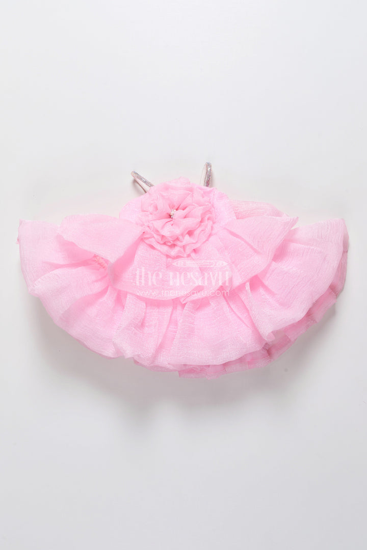 The Nesavu Girls Fancy Party Frock Fancy Frock for Baby Girls with Shimmer Organza for Birthdays and Stage Events Nesavu Nesavu baby girl shimmer organza frock  ideal birthdays naming ceremonies twirl-ready celebrations