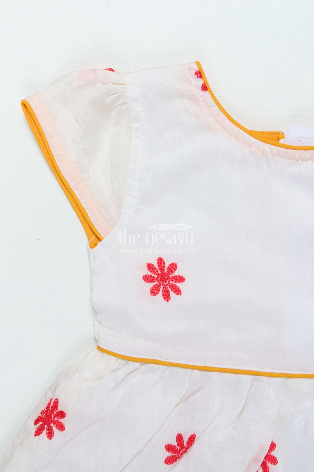 The Nesavu Girls Fancy Frock Fancy Frock for Girls for Parties and Festive Dressing Nesavu Nesavu fancy georgette frock girls embroidery weddings parties festive occasions