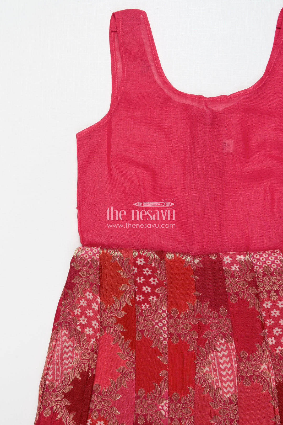 The Nesavu Pattu Pavadai Festive Pattu Pavadai for Baby Girls for Weddings and Naming Ceremonies Nesavu Nesavu festive pattu pavadai baby girls semi banaras skirt flutter sleeve blouse