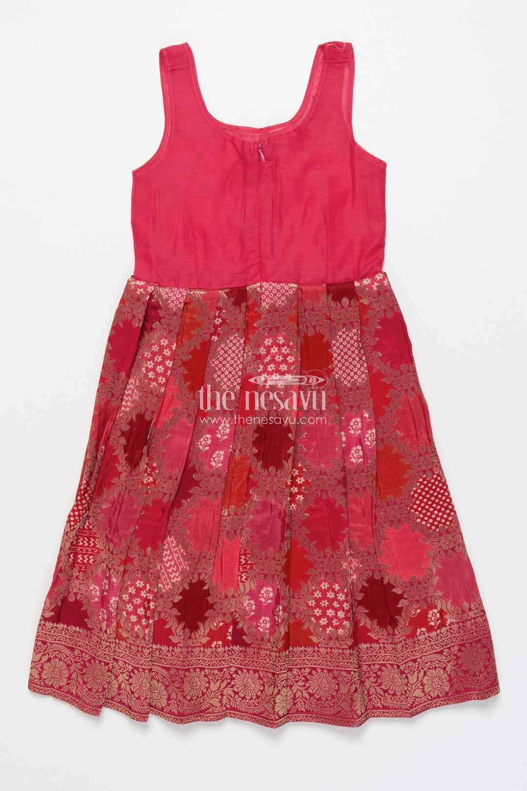 The Nesavu Pattu Pavadai Festive Pattu Pavadai for Baby Girls for Weddings and Naming Ceremonies Nesavu Nesavu festive pattu pavadai baby girls semi banaras skirt flutter sleeve blouse