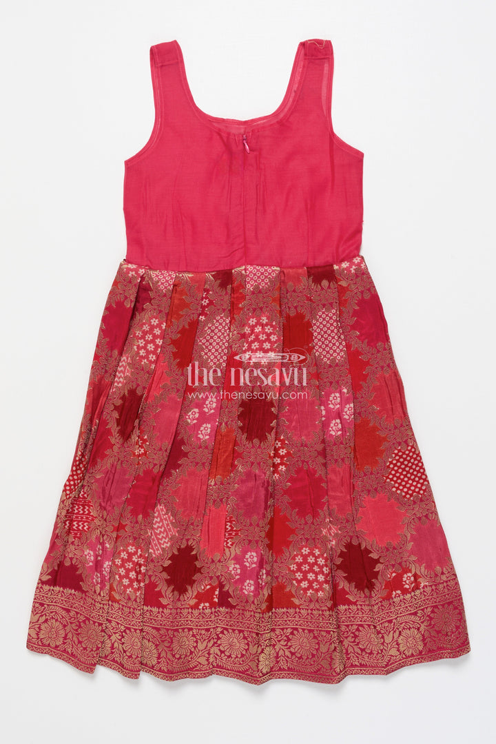 The Nesavu Pattu Pavadai Festive Pattu Pavadai for Baby Girls for Weddings and Naming Ceremonies Nesavu Nesavu festive pattu pavadai baby girls semi banaras skirt flutter sleeve blouse