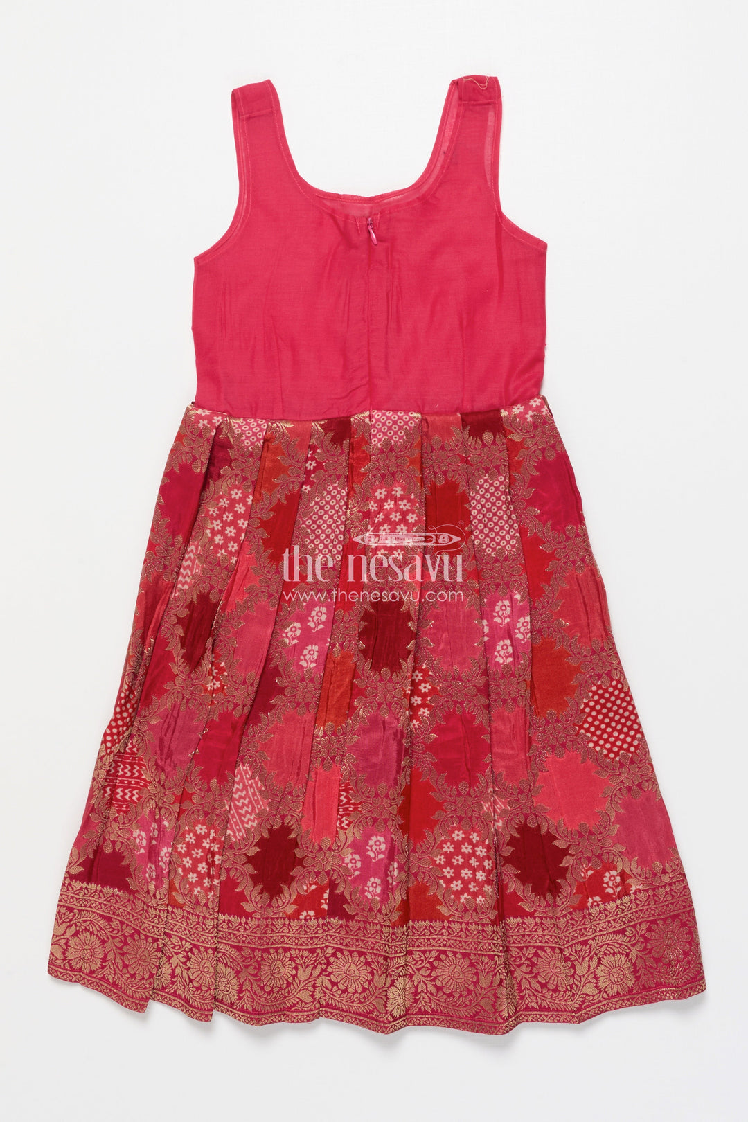 The Nesavu Pattu Pavadai Festive Pattu Pavadai for Baby Girls for Weddings and Naming Ceremonies Nesavu Nesavu festive pattu pavadai baby girls semi banaras skirt flutter sleeve blouse