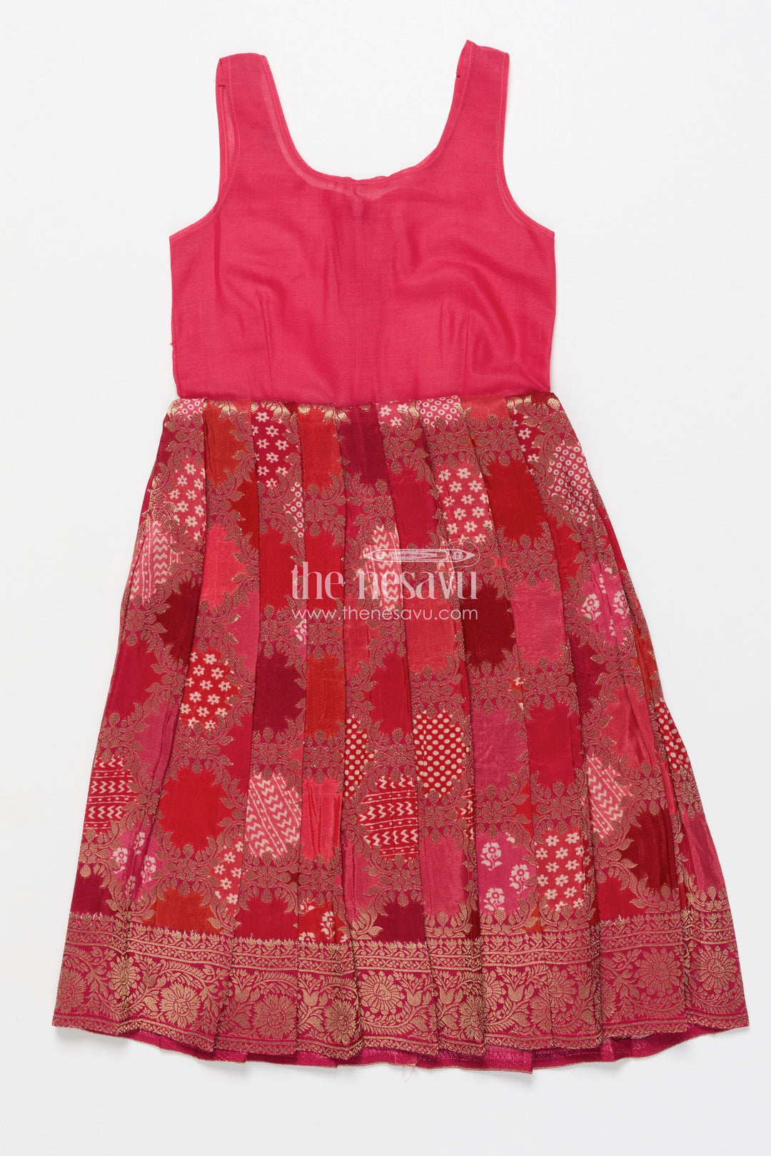 The Nesavu Pattu Pavadai Festive Pattu Pavadai for Baby Girls for Weddings and Naming Ceremonies Nesavu Nesavu festive pattu pavadai baby girls semi banaras skirt flutter sleeve blouse