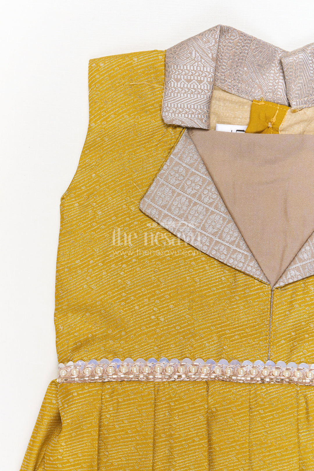 The Nesavu Girls Kanchi Silk Frock Festive Silk Frock for Girls for Family Functions and Cultural Events Nesavu Nesavu festive silk frock for girls with zari pleats and stone waist belt – ideal for family and cultural events