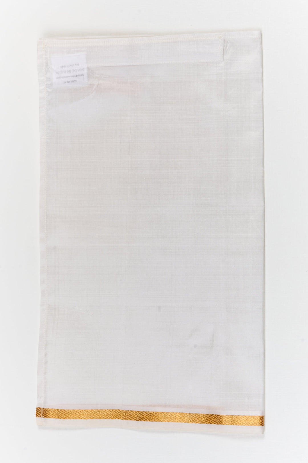 The Nesavu Boys Vesti Festive Silk Vesti for Boys with Classic Ethnic Finish Nesavu 14 (6M) / White / Silk D063A-14 Nesavu boys silk vesti with classic zari border – made for weddings and festive occasions