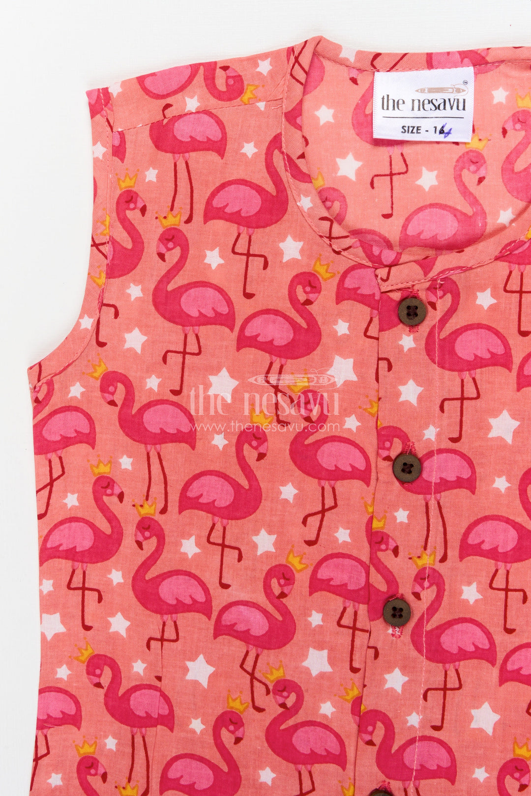 The Nesavu Baby Jablas Flamingo Print Baby Jabla for Quirky and Comfy Dressing Nesavu 10 (NB) / Pink / Cotton IF047B-10 Nesavu baby jabla with flamingo print in breathable cotton – fun and comfy daily wear