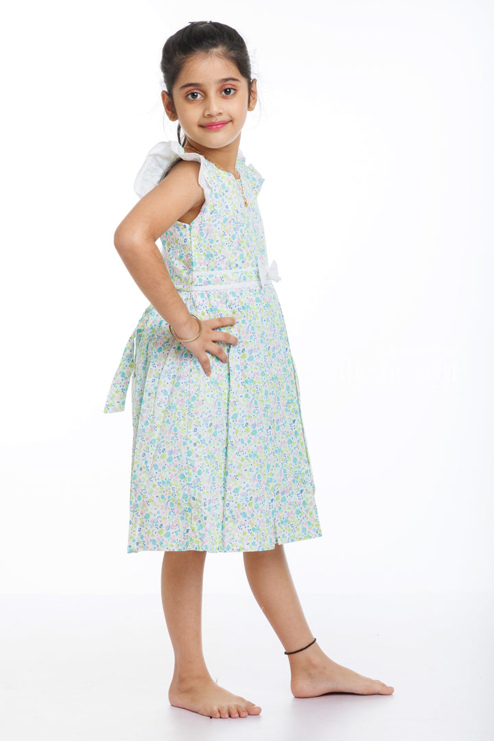 The Nesavu Girls Cotton Frock Floral Bliss Cotton Frock for Little Girls Nesavu Buy Girls Floral Cotton Frock | Playful  Pretty Dresses for Girls | The Nesavu