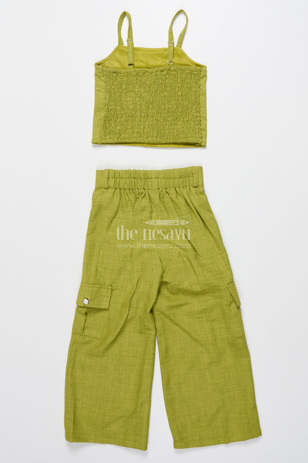 The Nesavu Girls Co-Ord Sets Floral Embroidered Girls Co-Ord Set with Jacket Perfect for Ethnic School Events and Festive Days Nesavu Nesavu girls floral embroidered co-ord set jacket festive school ethnic day ready outfit