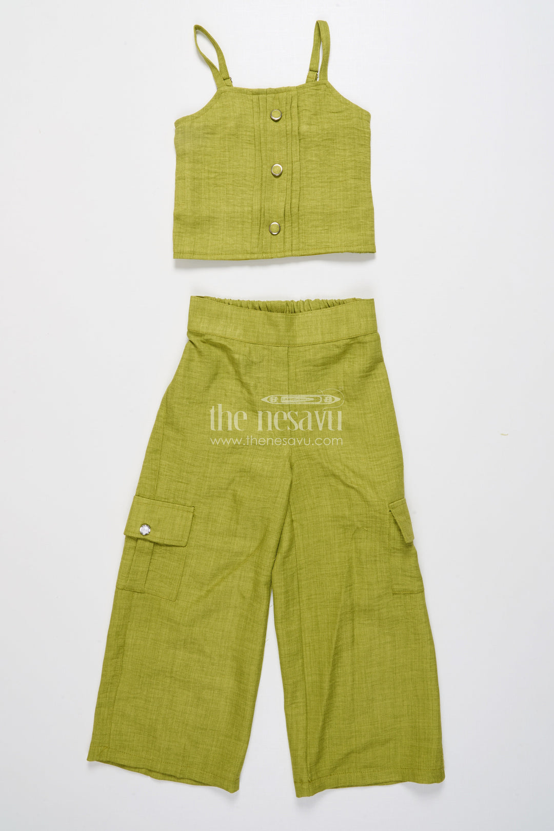 The Nesavu Girls Co-Ord Sets Floral Embroidered Girls Co-Ord Set with Jacket Perfect for Ethnic School Events and Festive Days Nesavu Nesavu girls floral embroidered co-ord set jacket festive school ethnic day ready outfit