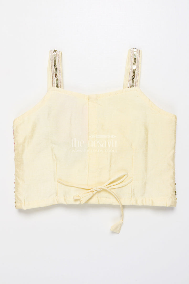 The Nesavu Girls Lehenga Choli Floral Embroidered Lehenga Choli for Girls for Festive Occasions and Family Weddings Nesavu Nesavu floral embroidered lehenga choli girls muslin silk perfect weddings festive occasions