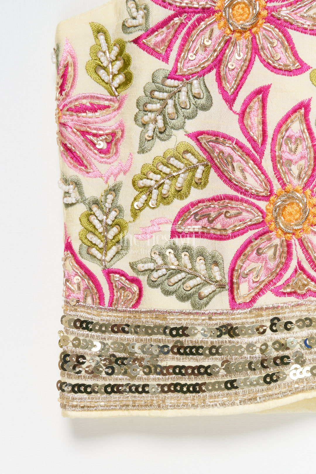 The Nesavu Girls Lehenga Choli Floral Embroidered Lehenga Choli for Girls for Festive Occasions and Family Weddings Nesavu Nesavu floral embroidered lehenga choli girls muslin silk perfect weddings festive occasions