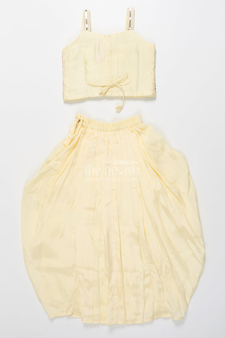 The Nesavu Girls Lehenga Choli Floral Embroidered Lehenga Choli for Girls for Festive Occasions and Family Weddings Nesavu Nesavu floral embroidered lehenga choli girls muslin silk perfect weddings festive occasions