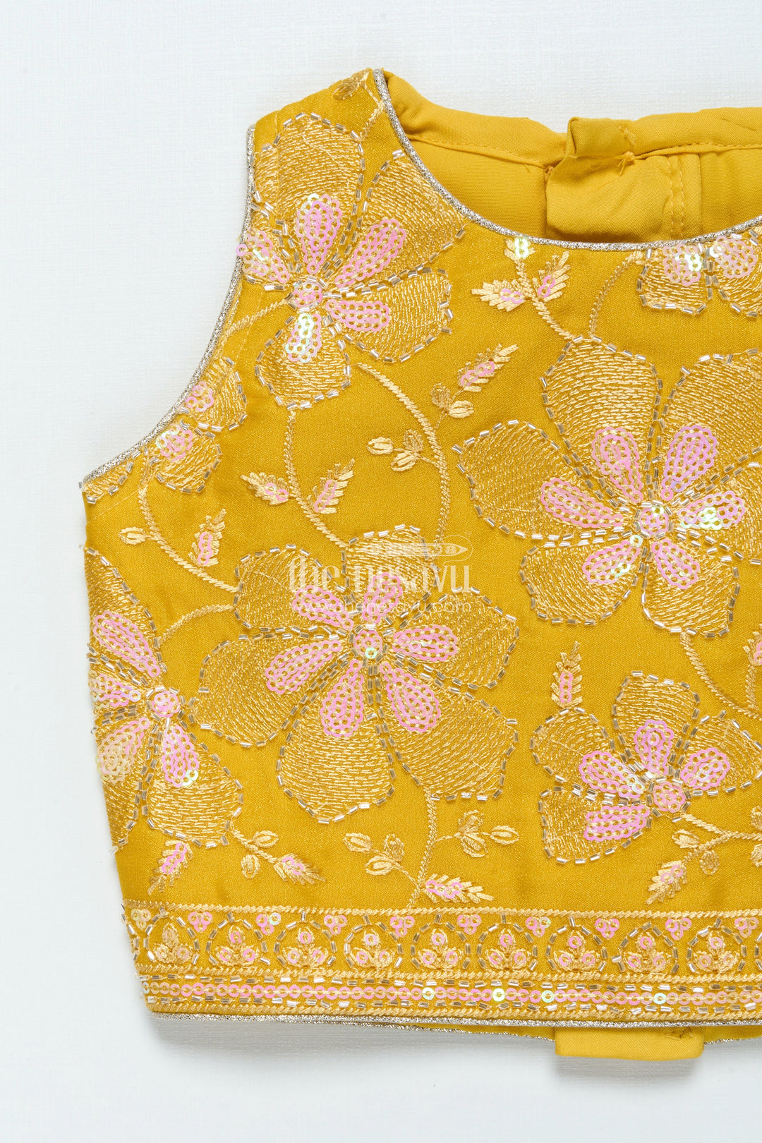 The Nesavu Girls Lehenga Choli Floral Embroidered Lehenga Choli for Girls for Weddings and Festive Events Nesavu Nesavu floral embroidered lehenga choli girls georgette perfect weddings festive events