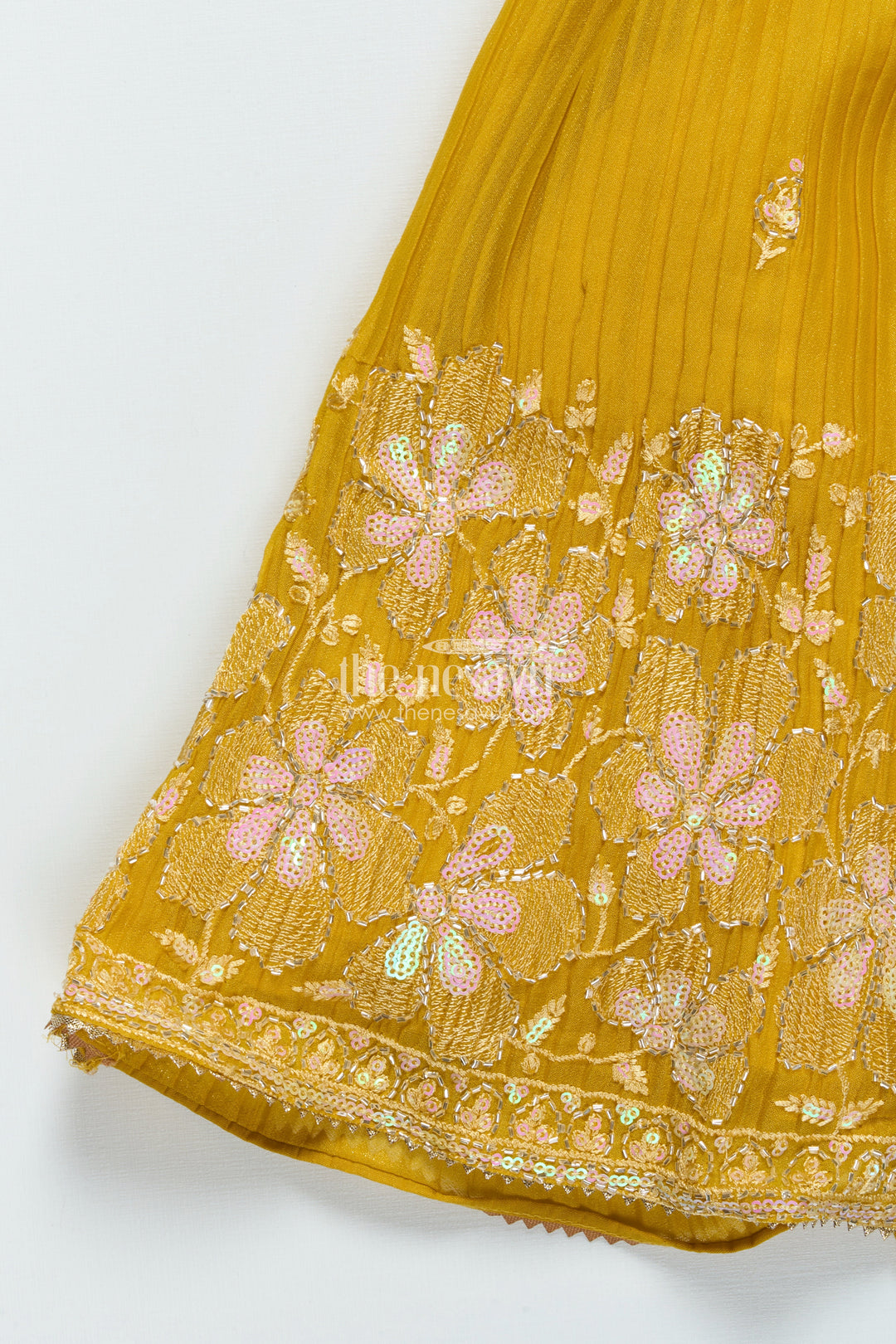 The Nesavu Girls Lehenga Choli Floral Embroidered Lehenga Choli for Girls for Weddings and Festive Events Nesavu Nesavu floral embroidered lehenga choli girls georgette perfect weddings festive events