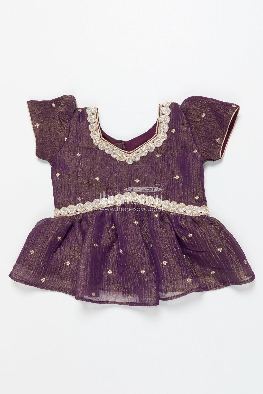 The Nesavu Pattu Pavadai Floral Pattu Pavadai for Toddler Girls for Festive Wear and Cultural Days Nesavu Nesavu floral pattu pavadai toddler girls embroidered yoke lotus print festive skirt