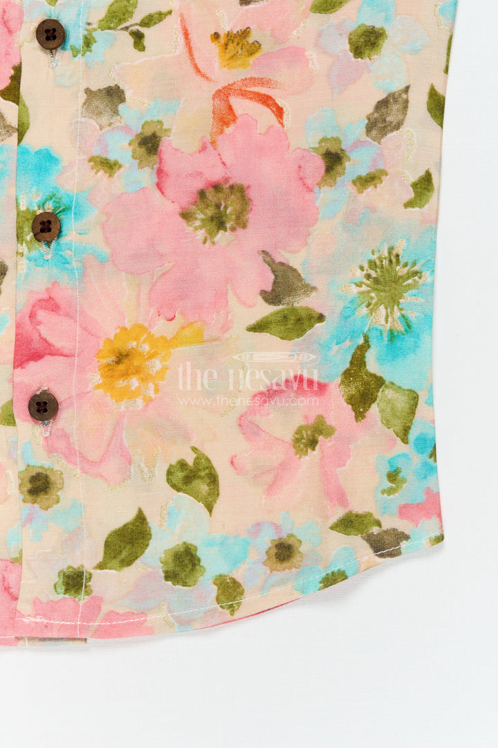 The Nesavu Baby Jablas Floral Print Baby Jabla for Sunny Days and Easy Everyday Wear Nesavu 10 (NB) / Multicolor / Viscose Silk IF041A-10 Nesavu floral baby jabla in breathable modal silk – perfect for summer and everyday dressing