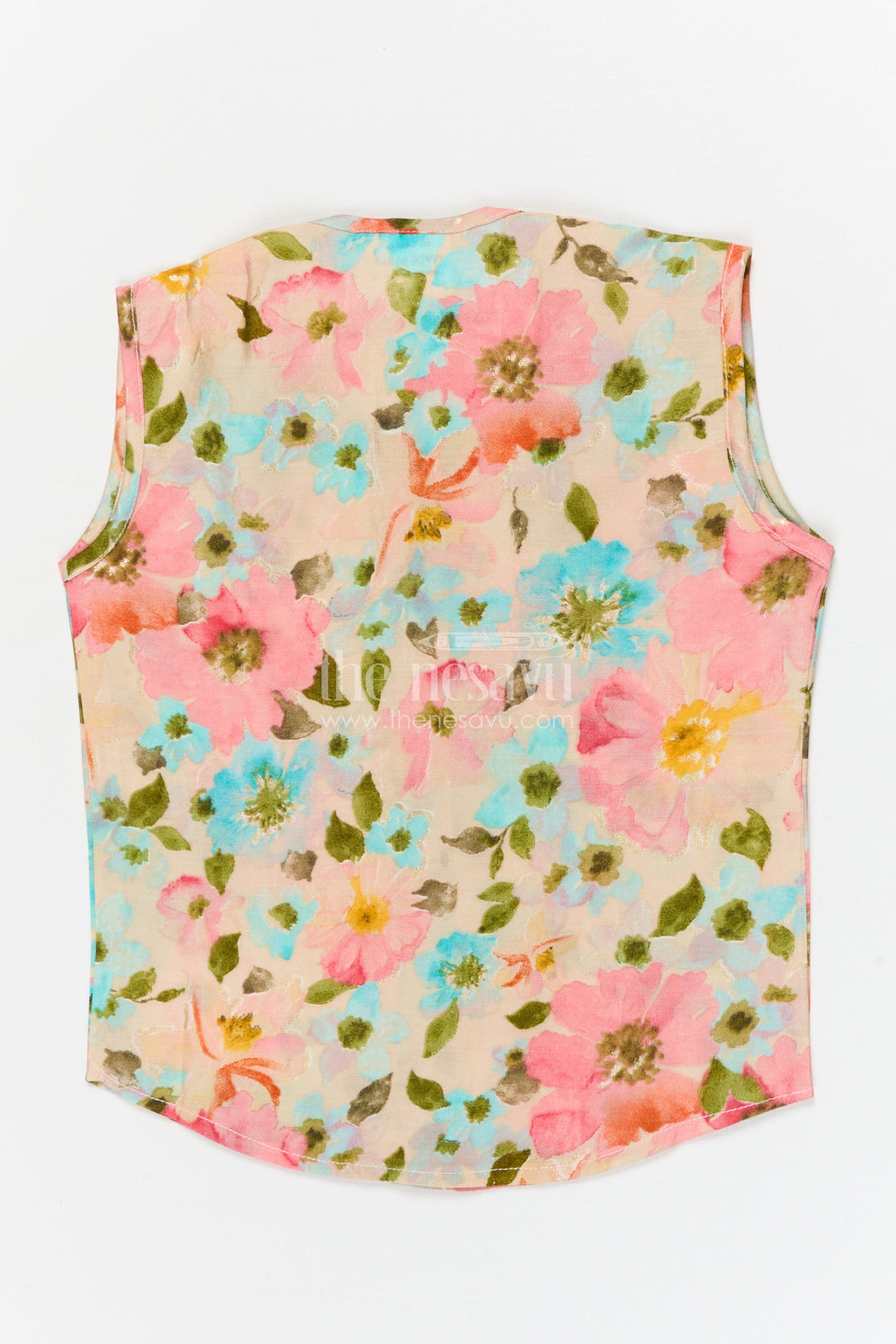 The Nesavu Baby Jablas Floral Print Baby Jabla for Sunny Days and Easy Everyday Wear Nesavu 10 (NB) / Multicolor / Viscose Silk IF041A-10 Nesavu floral baby jabla in breathable modal silk – perfect for summer and everyday dressing