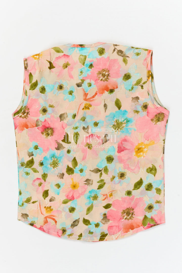 The Nesavu Baby Jablas Floral Print Baby Jabla for Sunny Days and Easy Everyday Wear Nesavu 10 (NB) / Multicolor / Viscose Silk IF041A-10 Nesavu floral baby jabla in breathable modal silk – perfect for summer and everyday dressing