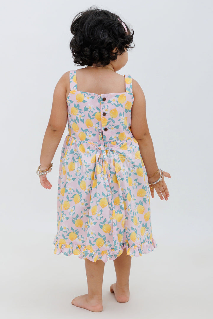 The Nesavu Girls Cotton Frock Floral Summer Baby Girl Cotton Dress Nesavu Floral Summer Baby Girl Cotton Dress - Adorable & Comfortable