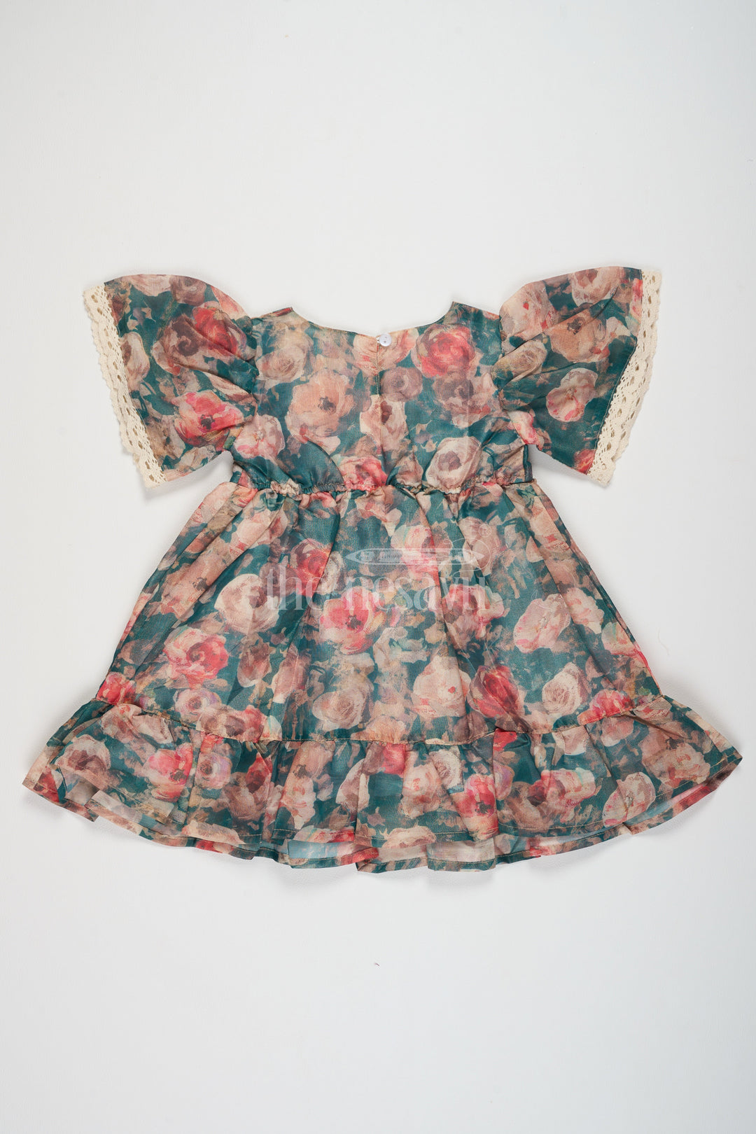 The Nesavu Girls Fancy Frock Frock for Women Cotton with Floral Tissue Print and Puff Sleeves, Perfect for Family Gatherings and Spring Festivals Nesavu Floral Cotton Frock Women Puff Sleeves Tissue Print Nesavu Perfect Spring Festivals Family Gatherings