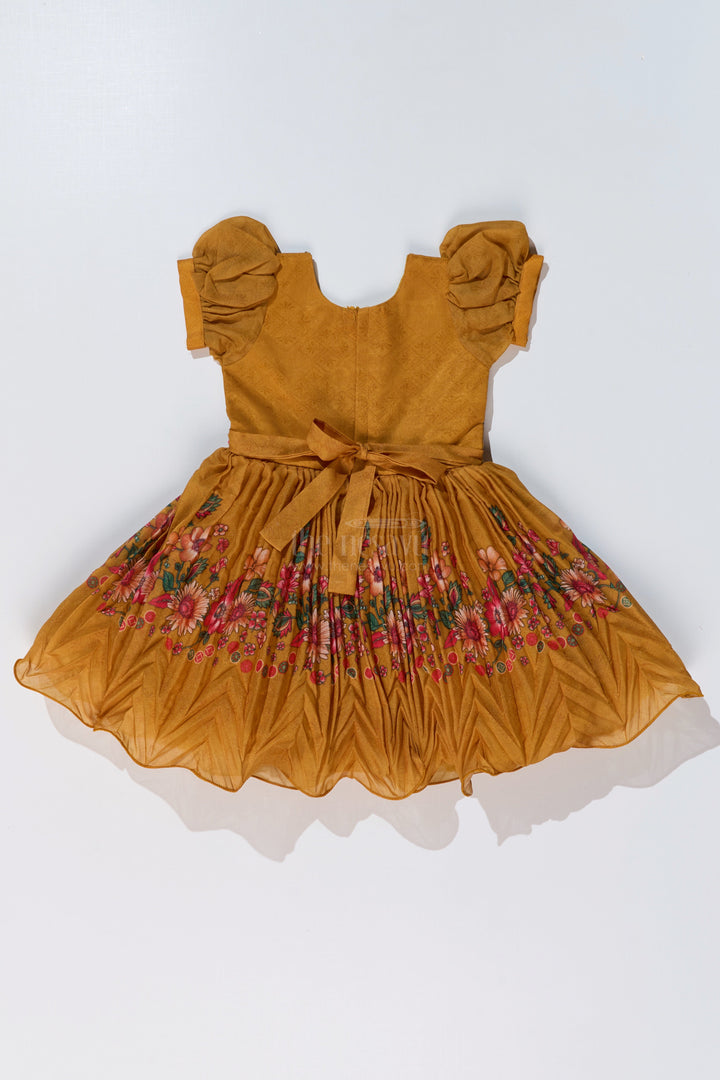 The Nesavu Silk Party Frock Girls Aesthetic Birthday Dress with Floral Embroidery and Pleated Flared Skirt for a Festive Look Nesavu Girls Aesthetic Birthday Dress Floral Embroidery Pleated Flared Skirt | The Nesavu