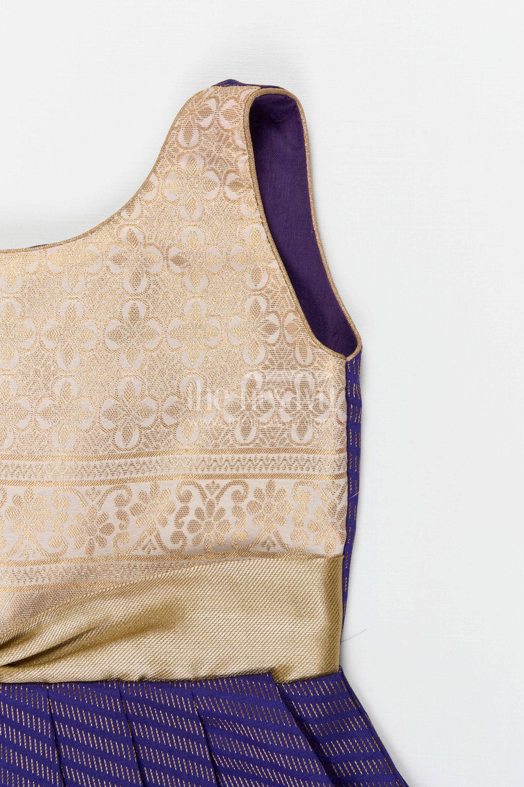 The Nesavu Girls Kanchi Silk Frock Girls Arani Silk Frock for Weddings and Festive Occasions Nesavu Nesavu Girls Semi Arani Kanchivaram Silk Frock For Weddings Receptions And Festive Celebrations